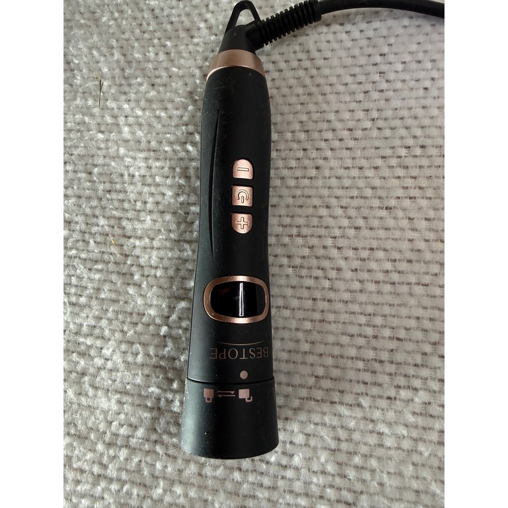 BESTOPE 6 in 1 Curling Iron Wand Set Rose Gold Ceramic Hair Curler Kit LCD Black